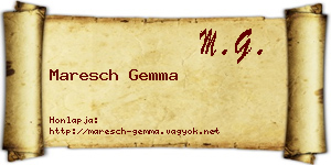 Maresch Gemma névjegykártya